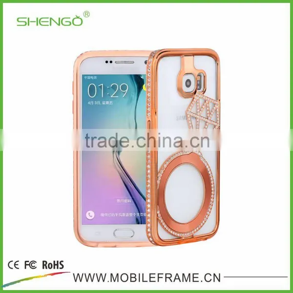 Wholesale Luxury Diamond Aluminum Case for Samsung Galaxy S6 Edge photo-4