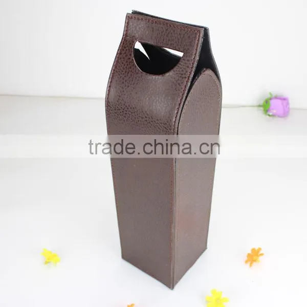 Single Bottle Packaging Leather Wine Bag photo-2