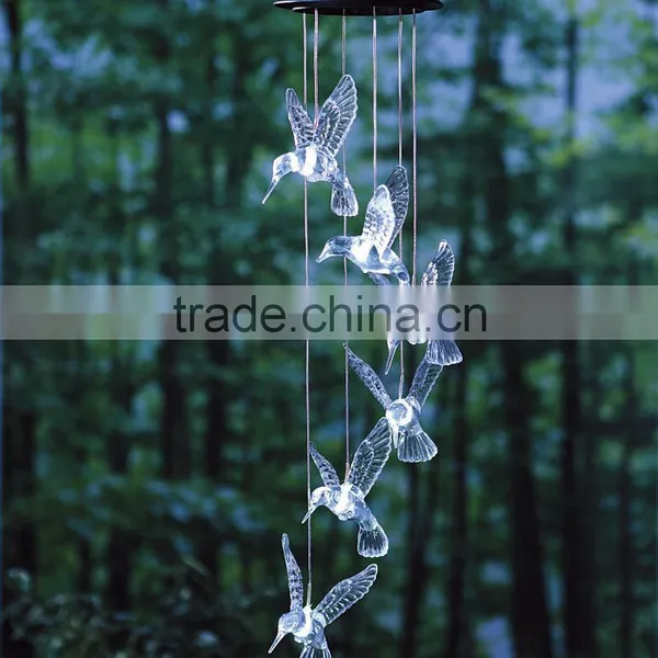 Dragonfly Decorative Led Solar Color Changing Acrylic Wind Chime Quality Choice photo-3