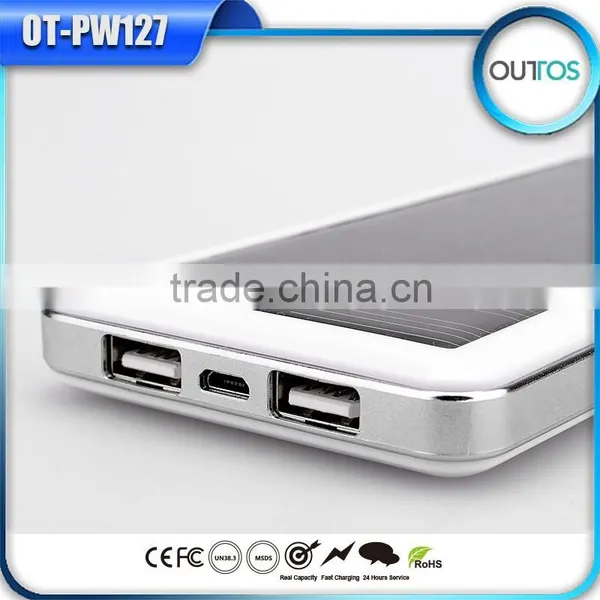 Bulk Buy From China 12000mah Power Bank Rohs Solar USB Charger for Iphone 6 photo-5