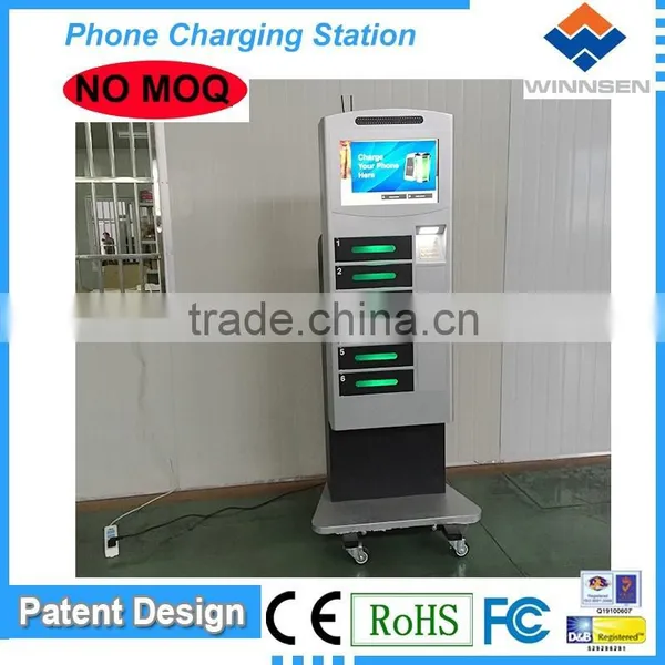 Card Operated Color Custom 6 Digital Lockers Credit Card Swiper Lockers Public Mobile Phone Charger APC-06B photo-6