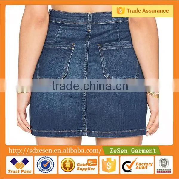 High Quality Cotton and Polyester Unlined Casual Denim Dresses for Women photo-4