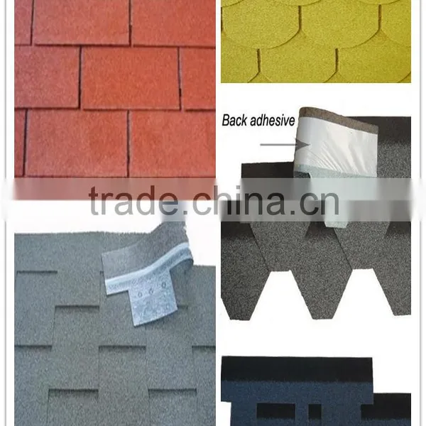 Colorful Asphalt Shingles for Roof Covering and Waterproofing