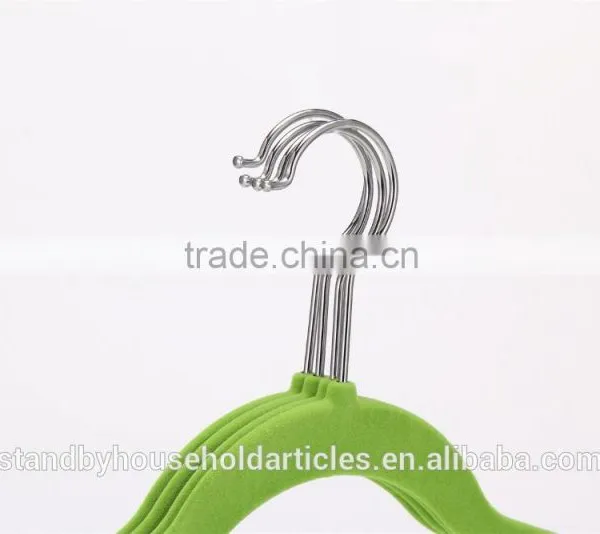 HM-003 70g Velvet Non Slip Suit Hanger With a Notch For Clothes Indoors Use 10pk Color Sleeve Quality Choice photo-4