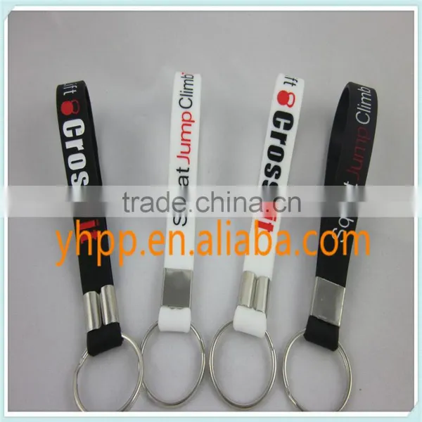 Custom Squat Jump Climb Throw Lift CrossFit Cross Fit Silicone Wristband Key Tag Holder photo-2