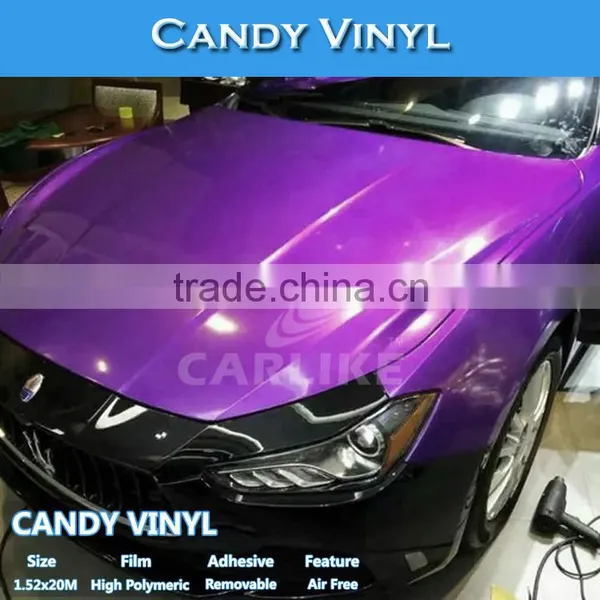 Factory Price CARLIKE Brand Matt And Glossy Candy Color Car Vinyl Wrap photo-5