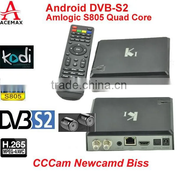 Acemax Ki Multi Stream Satellite Receiver Amlogic S805 Dvb s2 hd Satellite Receiver With Cccam