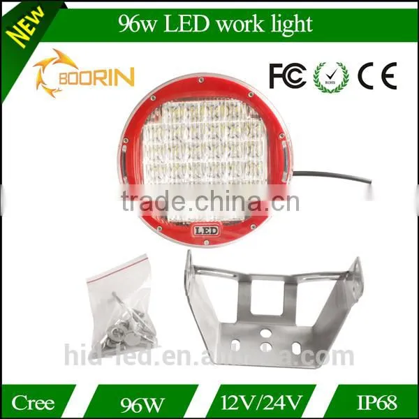 Top Sale Black/ Red Automobile 4x4 Accessories 4wd Offroad 9 Inch 96w Round Led Working Light Led Driving Lights photo-3