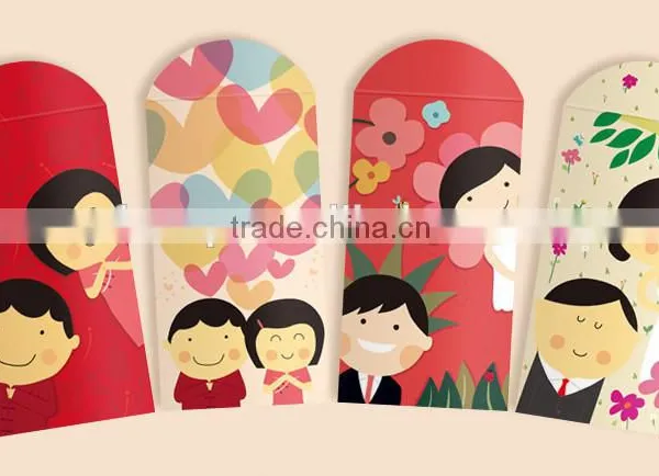 Wholesale Coated Paper Red Envelope for Wedding