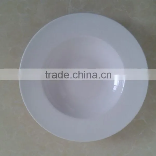 Bulk Ceramic Super White, Linyi Hongshun Soup Plate 8" Porcelain Plates photo-2