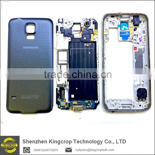 Original Full Housing Case Back Cover Middle Frame For Samsung Galaxy S5 G900 G900F G900A photo-3