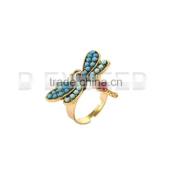 Fashion Butterfly 18k Gold Ring for Customer photo-4
