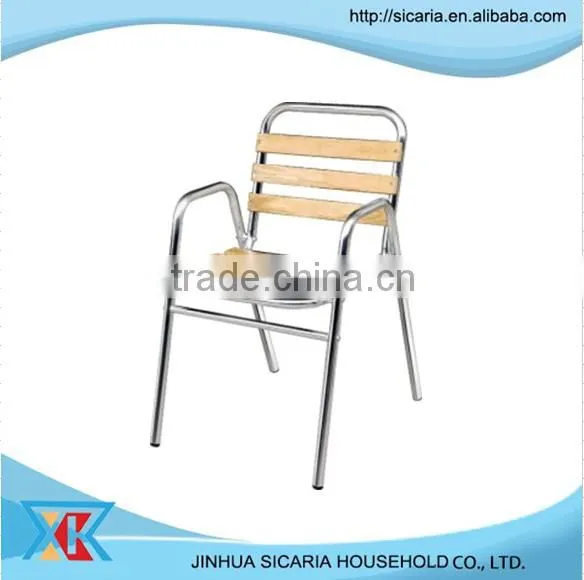 Leisure Furniture Aluminum Frame Wooden Chair