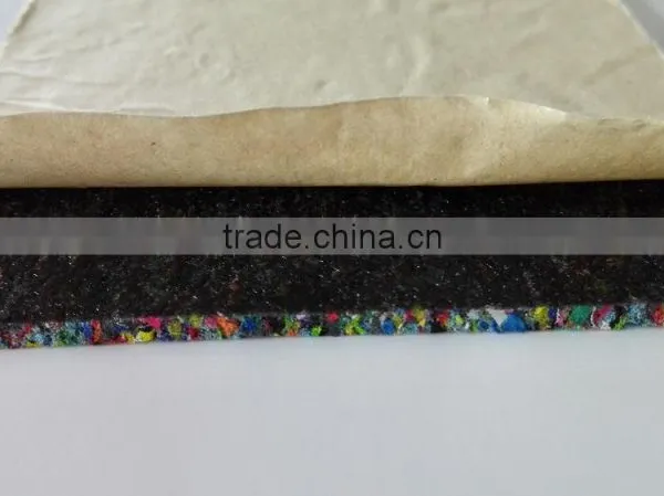 Sticky rubber foam material of high density for effective noise control and shock absorption