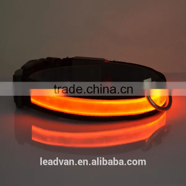 Glowing in The Dark Black Bands LED Collar For Dogs Lighted Dog Collars Colorful Pet Shop Products photo-2