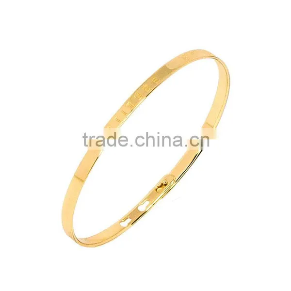 Memories Bangles With Customize Design Word 'ATTITUDE' With 4mm/7mm Width photo-3
