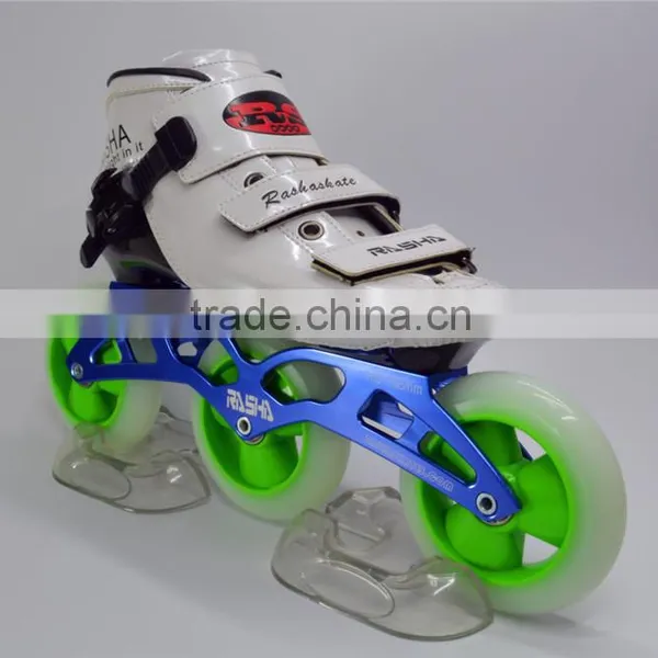 Customer Speed Skating Shoes Carbon Skating Boot OEM ODM Logo White Color 3 Wheels Skating Frame