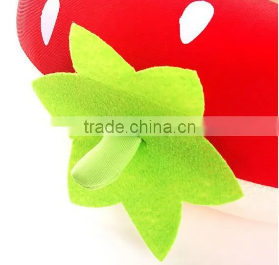 Micro Beads Red Strawberry Travel Neck Rest U Shape Cushion Pillow photo-3