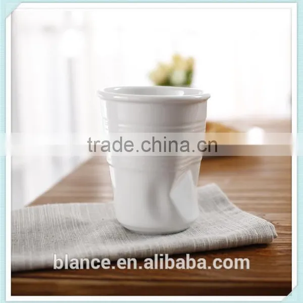 Ceramic Crushed Cups Crumpled Design Cup photo-2