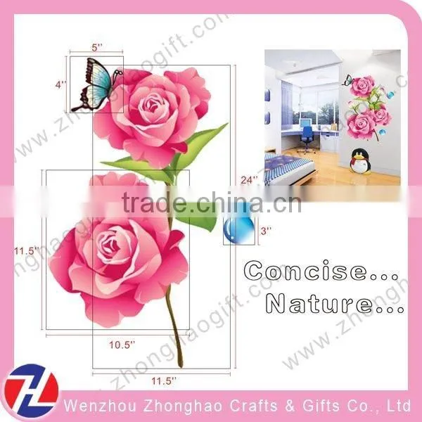 Funny Flower Shape Wallpaper Sticker for Home Decoration photo-2