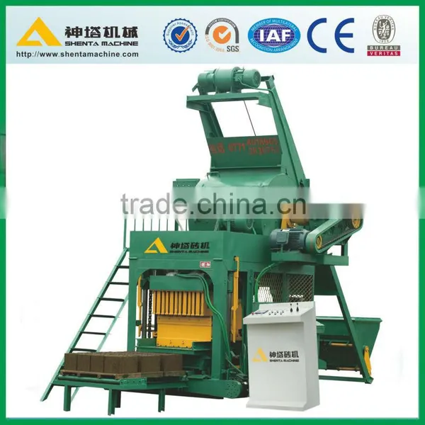 QTJ5-20 Construction Block Moulding Machine With Concrete Mixer