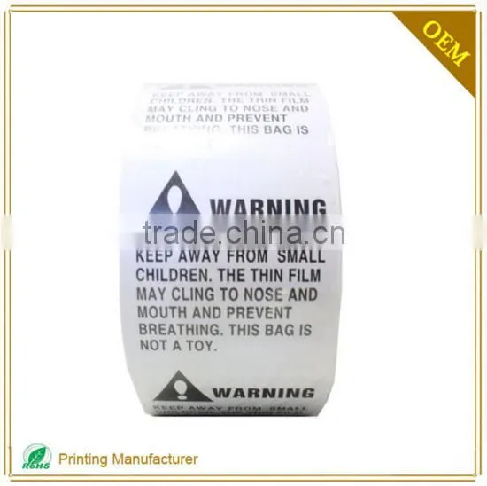 2016 Wholesale Custom Warning Label Sticker For Safety photo-5