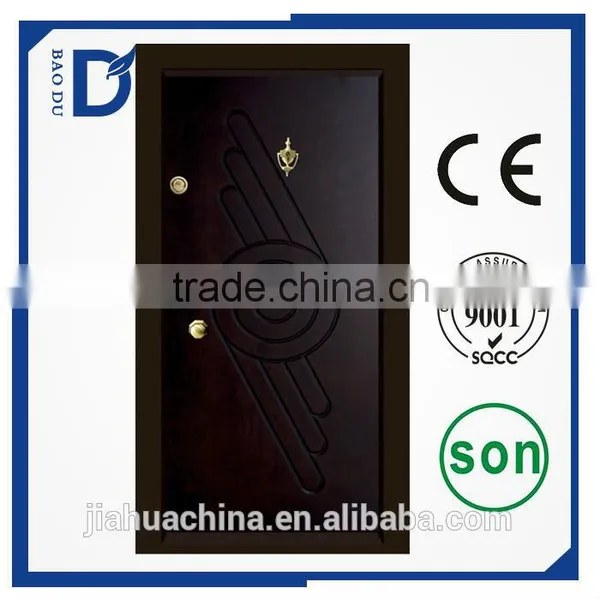 Armored Burglar Proof Designs Carved Wood Design Panel Door Cedar Door With Certificate photo-2