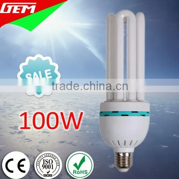 High Lumen Daylight 100% Tri-phosphor 5U Half Spiral 100W CFL With E27 E40 Lamp Base photo-3