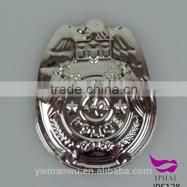 Iron Police Badge Silvery Metal Service Badge Sexy Uniform Accessories