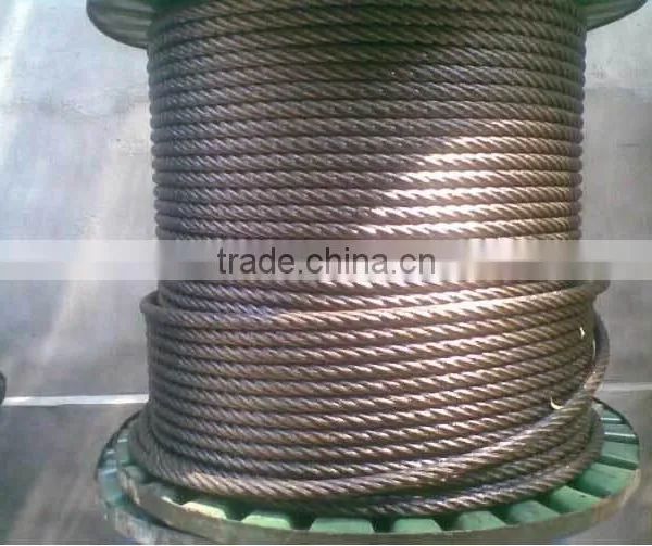 Ungalvanized and Galvanized Steel Wire Rope 6x7, 6x19, 6x37, 6x36WS, 6x12+7FC, 6x24+7FC, 8x19S, 19x7, 35Wx7,6X25FI,6X19S,6X15 photo-4