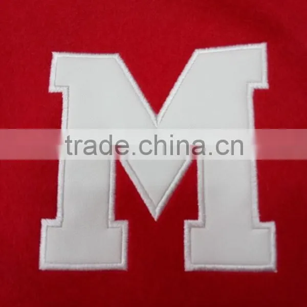 Red Color Custom Baseball Man Jacket Design photo-2