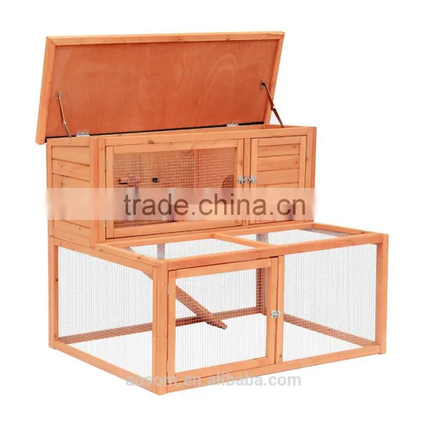 Pawhut Rabbit Chicken Hutch Coop Cage Backyard Outdoor Garden Large photo-3