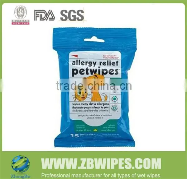 Pet Products Relieve Allergy Cleaning Wipes for Pet