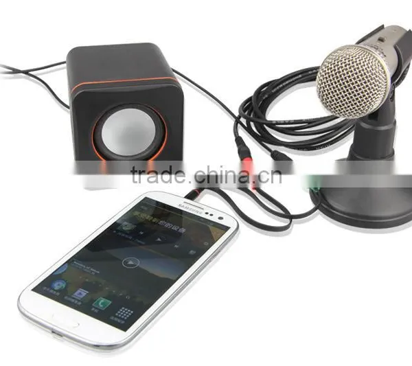 Innovative Designed Y-Cable Splitter-- PC Headset to Smartphone Adapter,Convert Male 3.5mm to Dual 3.5mm Female Plugs