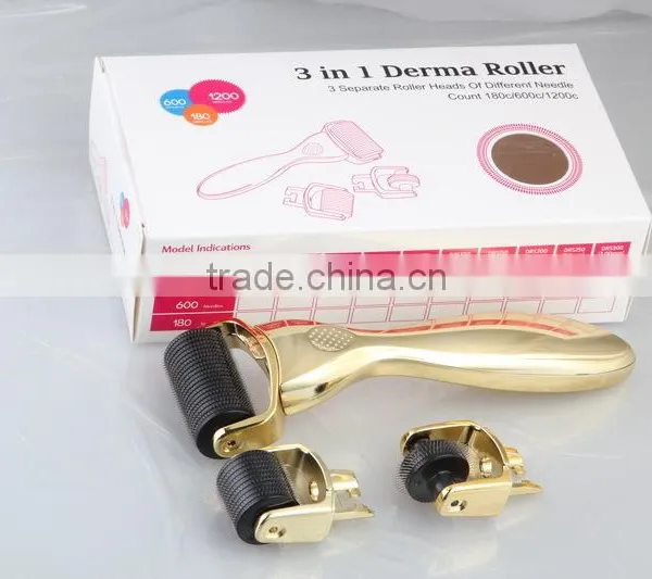 NL-301 Wholesale Price 3 in 1 Derma Roller With High Quality Gold Micro Needles Salon Products photo-4