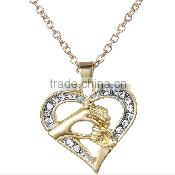 Wholesale 2016 New Arrival Heart Shaped Necklace Diamond Locket for Mothers Day Gift for Mother Necklace photo-3