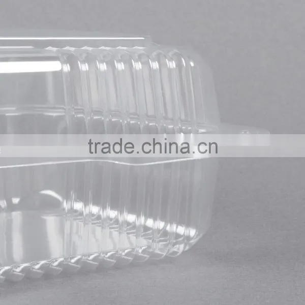 OPS Plastic Clear Clamshell Cake Container With Dome Hinged Lid Cheap Price photo-5