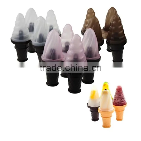 Set of 4pcs Ice Cream Popsicle Molds and Ice Lolly Molds photo-6