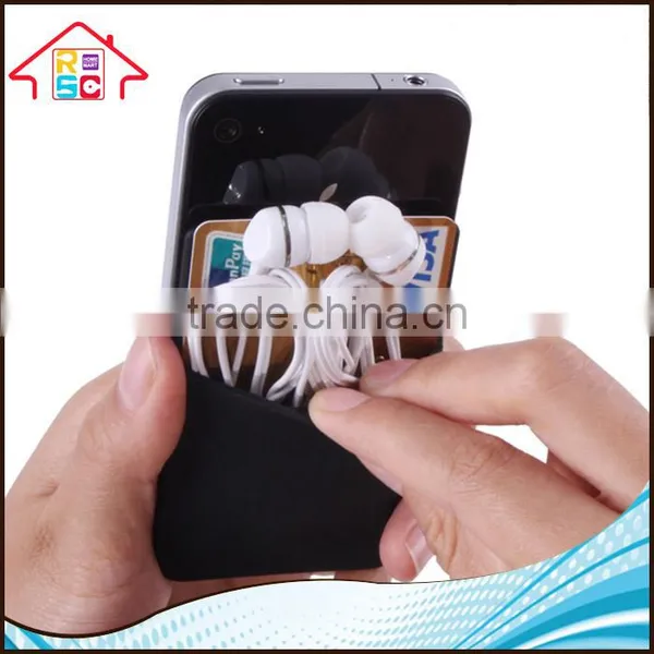 NBRSC Silicone 3m Sticker Smart Wallet Mobile Phone ID Credit Card Holder As Seen on TV photo-3