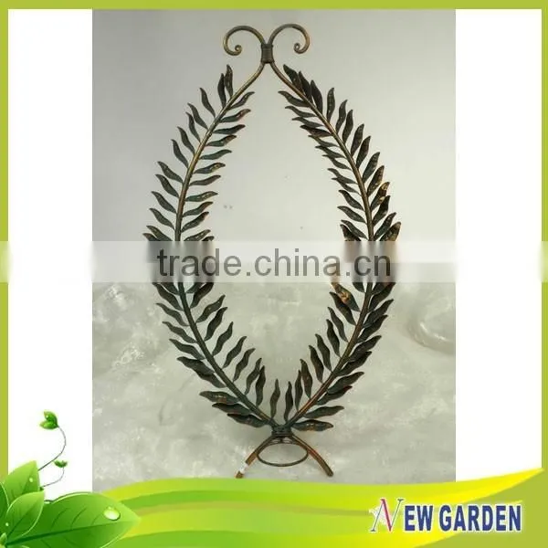 China Factory ODM & OEM Unique Olive Branch Shape Standing Metal Candle Holder photo-5