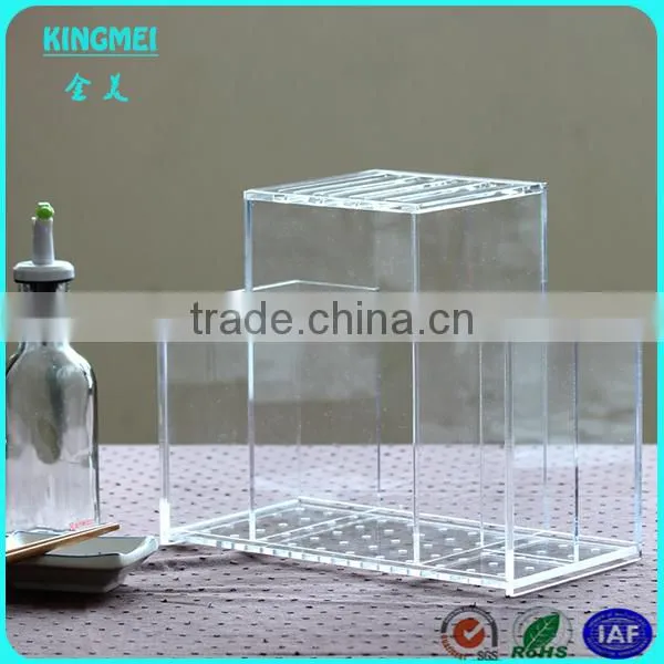 2014 New Product Acrylic Office Supplies Stationery Storage Box With Card and Pen Holder photo-3