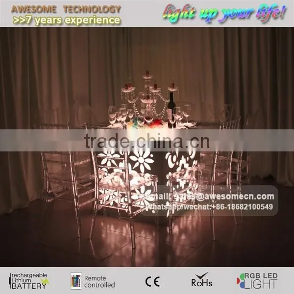 Led Lighted Acrylic Dining Use Wedding Table for Sale photo-2
