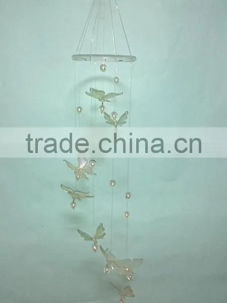 Wholesale Acrylic Butterfly Aeolian Bells Metal Wind Chime With Tube photo-6