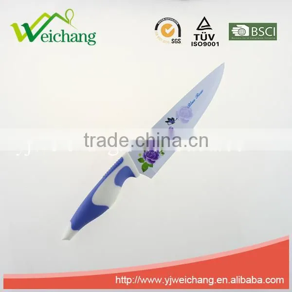 WCE567 5 Pcs Set Kitchen Knives Artwork Painting Blade PP With TPR Handle , Hot Sale, Wholesale photo-2