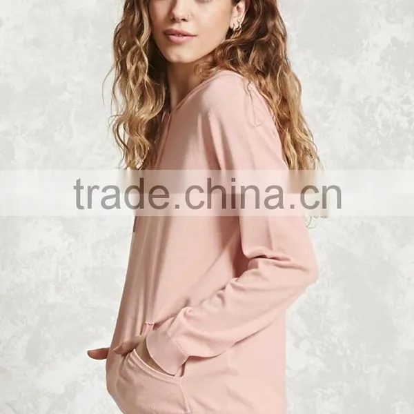 Wholesale Hoodies China Suppliers Spring Long Sleeves Fashion Knit Sweater 100% Fleece Cotton Polyester Hoodies With Hooded photo-2