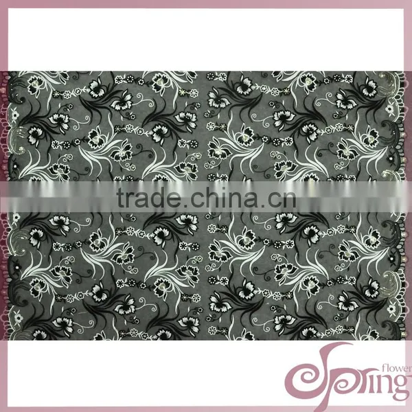Elegant Embroidery Design Mesh Fabric, Flower Sequin Fabric for Dress photo-6