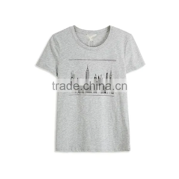 2017 New Collection Custom Fashion T-shirt Summer Woman Sports Printing Cotton T-shirt photo-2