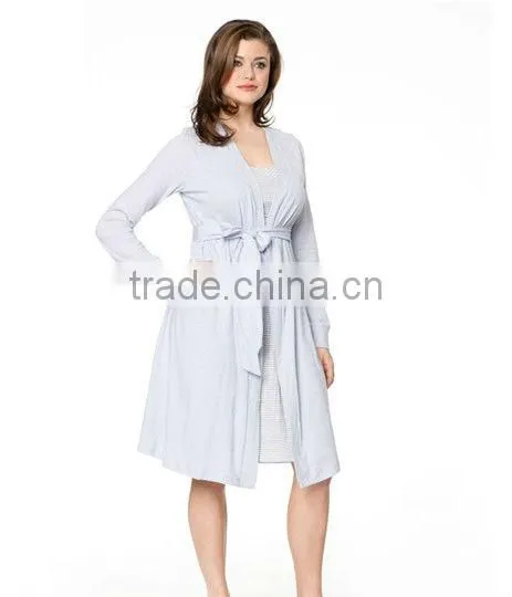 Smocked Nursing Nightgown And Robe