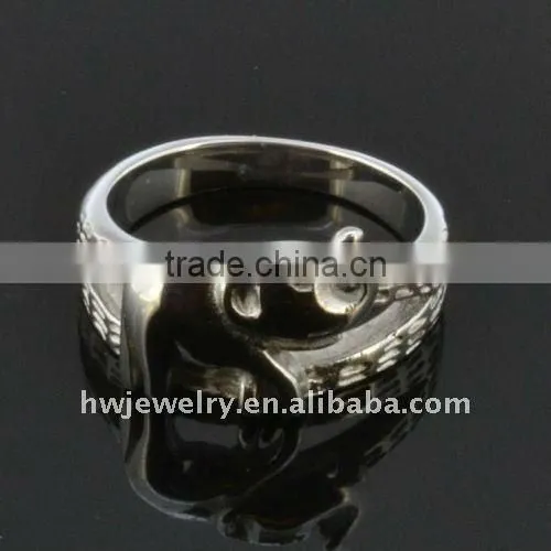 Elephant Shape Silver Ring