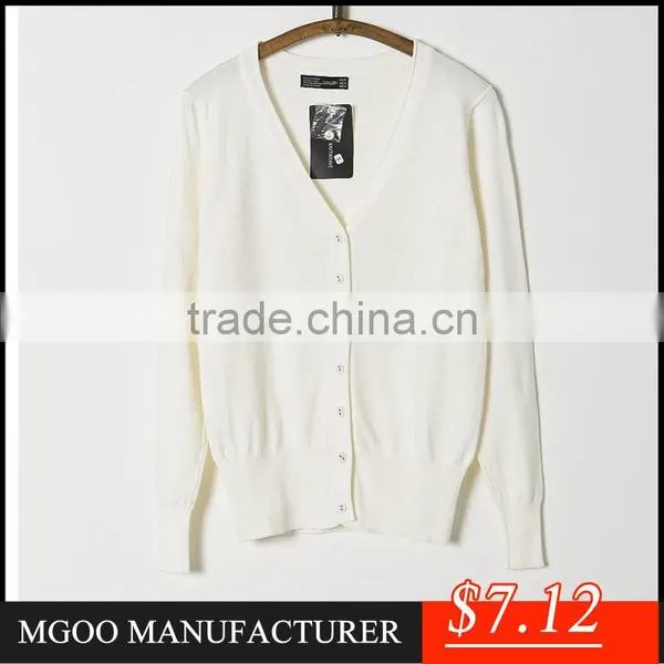 MGOO New Cheap Price Women Plain Cardigan Stock S-XL Women Sweaters Cotton Winter Clothes For Ladies photo-2